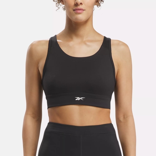 Redempat Polyester Push Up Sports Bra For High Resilience And Strong  Support Work Out Non-sliding Fitness Top black M