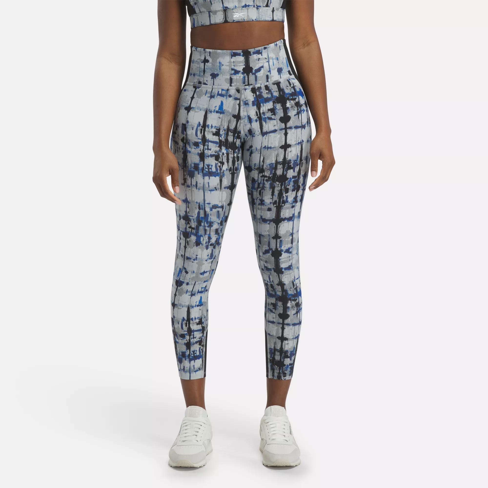 OFF-WHITE Abstract-Print Logo Leggings Grey