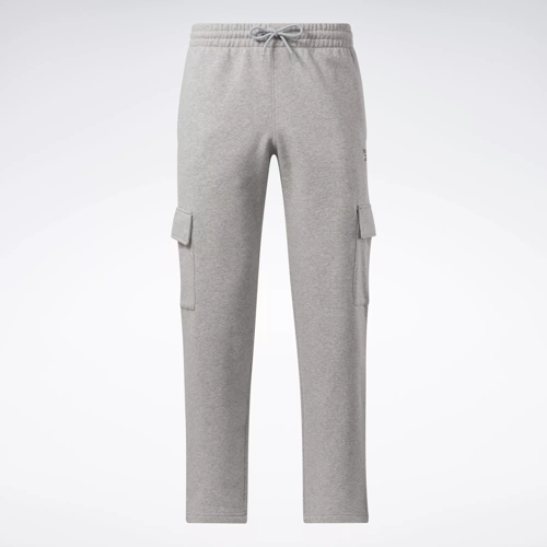 Reebok Identity Open Hem Pants in Medium Grey Heather