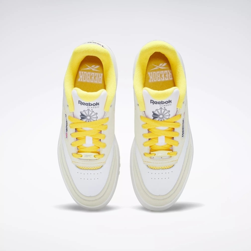 White and store yellow reebok