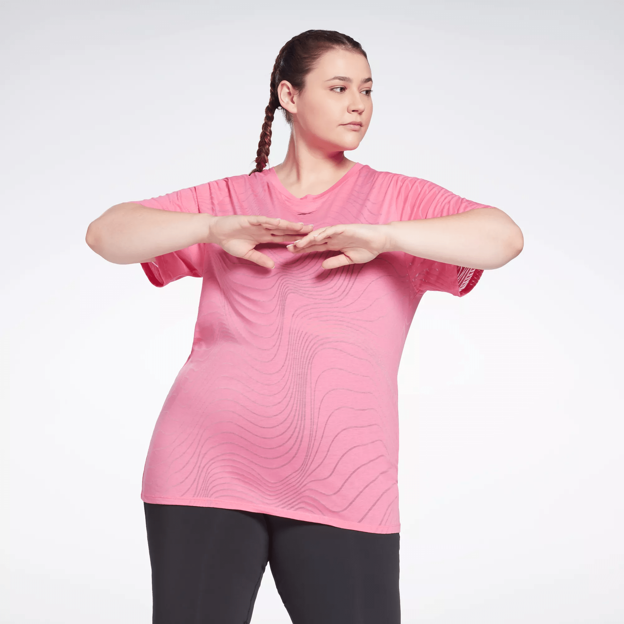 Reebok Women's Burnout T-shirt (plus Size) In Pink