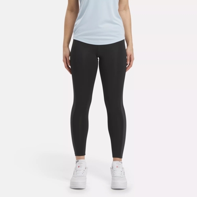 Black Butterfly mesh-insert jersey leggings, Reebok