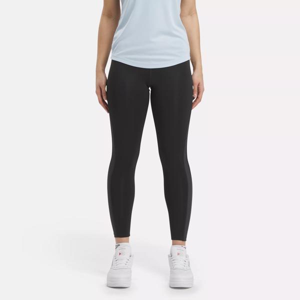 Reebok training mesh insert leggings in black online