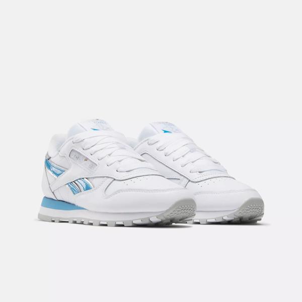 Reebok x Angel Classic Leather Shoes Silver Always Blue White Reebok