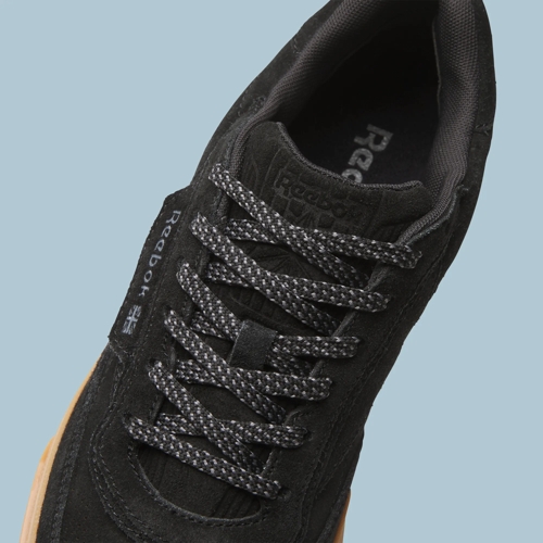 Reebok club c black suede gum on sale