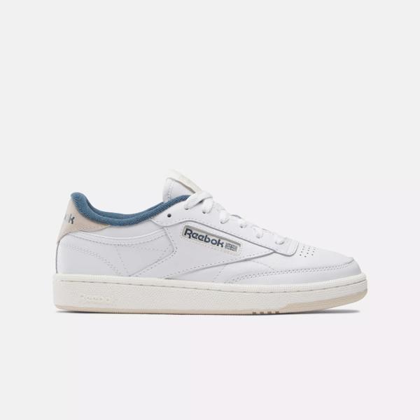 Club 85 Shoes - White / Hoops Blue / Stucco | Reebok