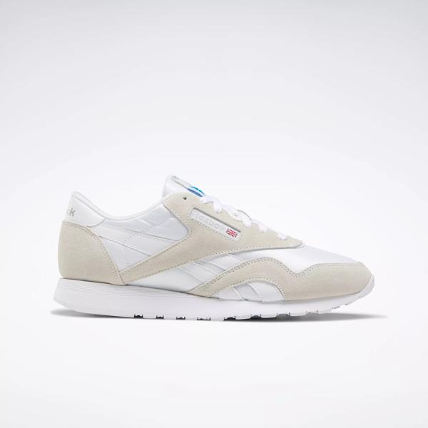 Konvertere Nogen Tjen Classic Nylon Men's Shoes - White / White / Light Grey | Reebok