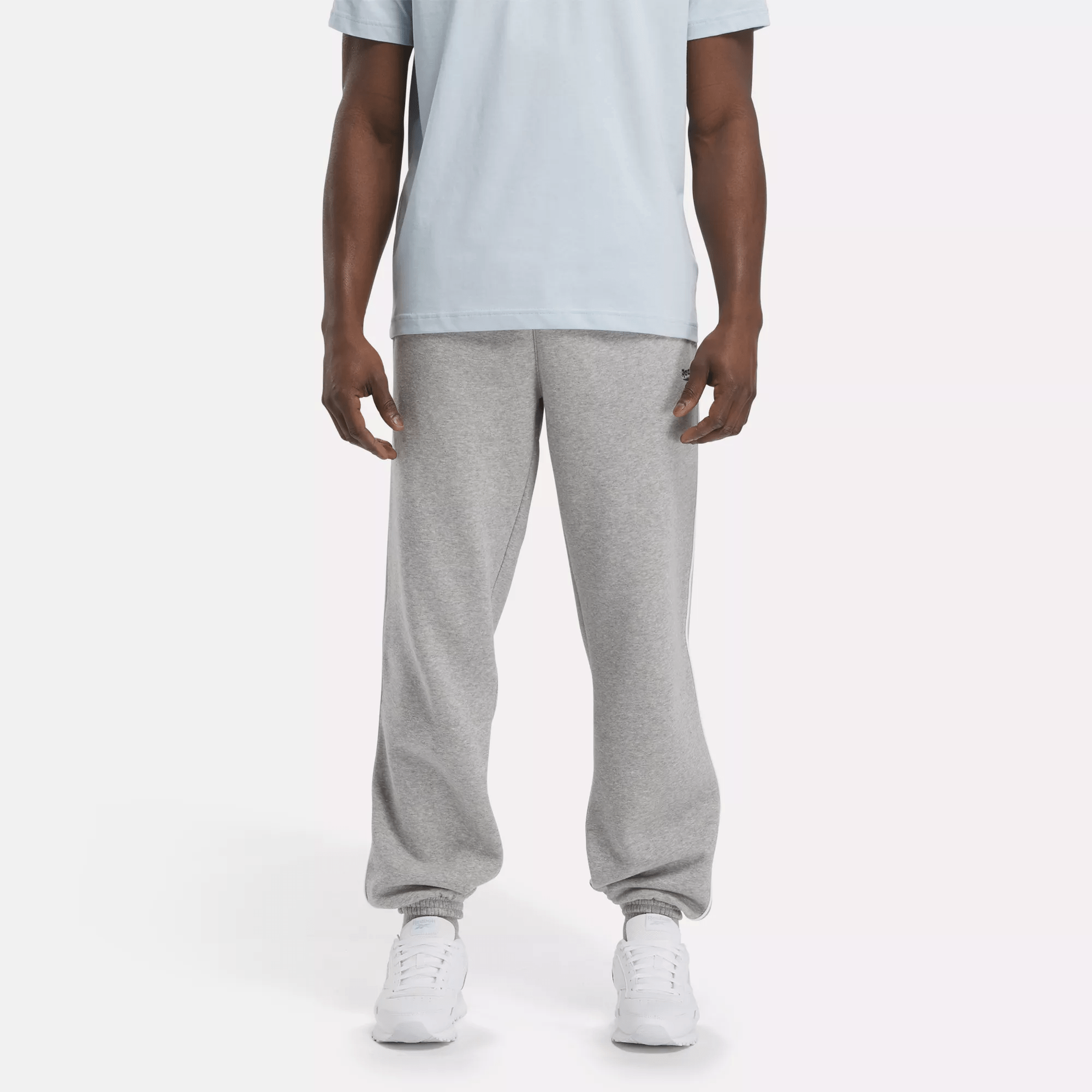 Reebok Identity Vintage Sport Pants In Grey