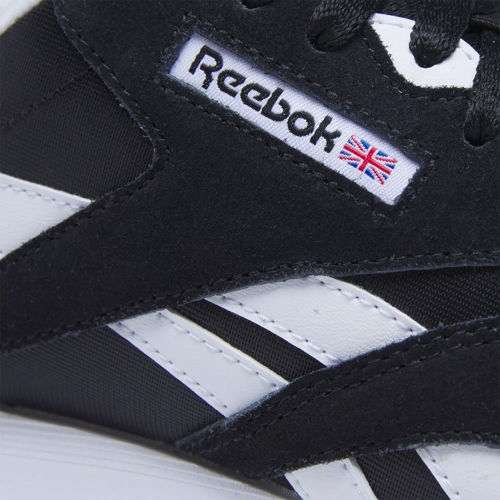 Reebok Classic Leather Nylon Black White Women s Shoes Size 8