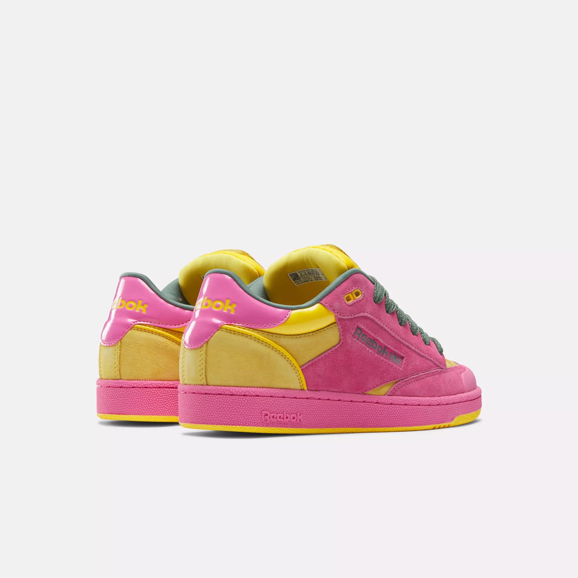 Club C Bulc Shoes True Pink Always Yellow Clay Yellow Reebok