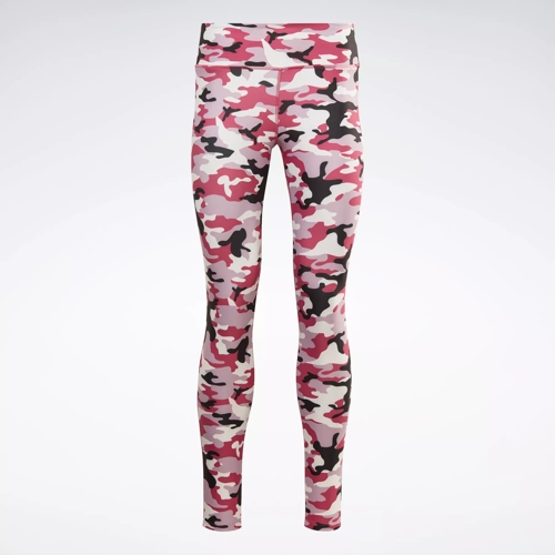 Reebok Yoga Lux Bold High Rise Clouded Camo Tight Pink