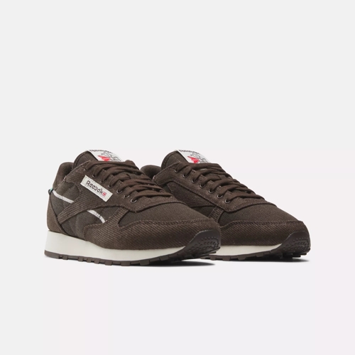 reebok leather enfant brun