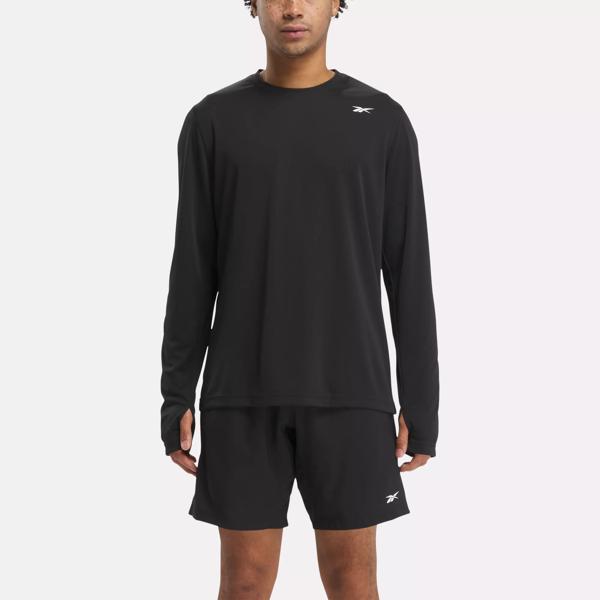 Reebok Men's SPEEDWICK Moisture Wicking Textured Active Tee (Black, M)