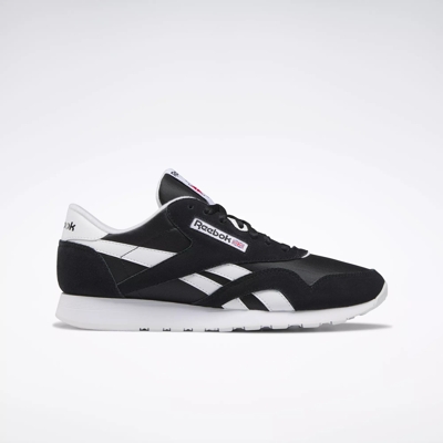 Reebok Classic Nylon Shoes Black White 13