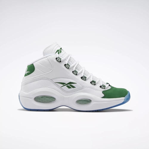 Question Mid Men's Basketball Shoes - Ftwr White / Green / Ftwr White | Reebok