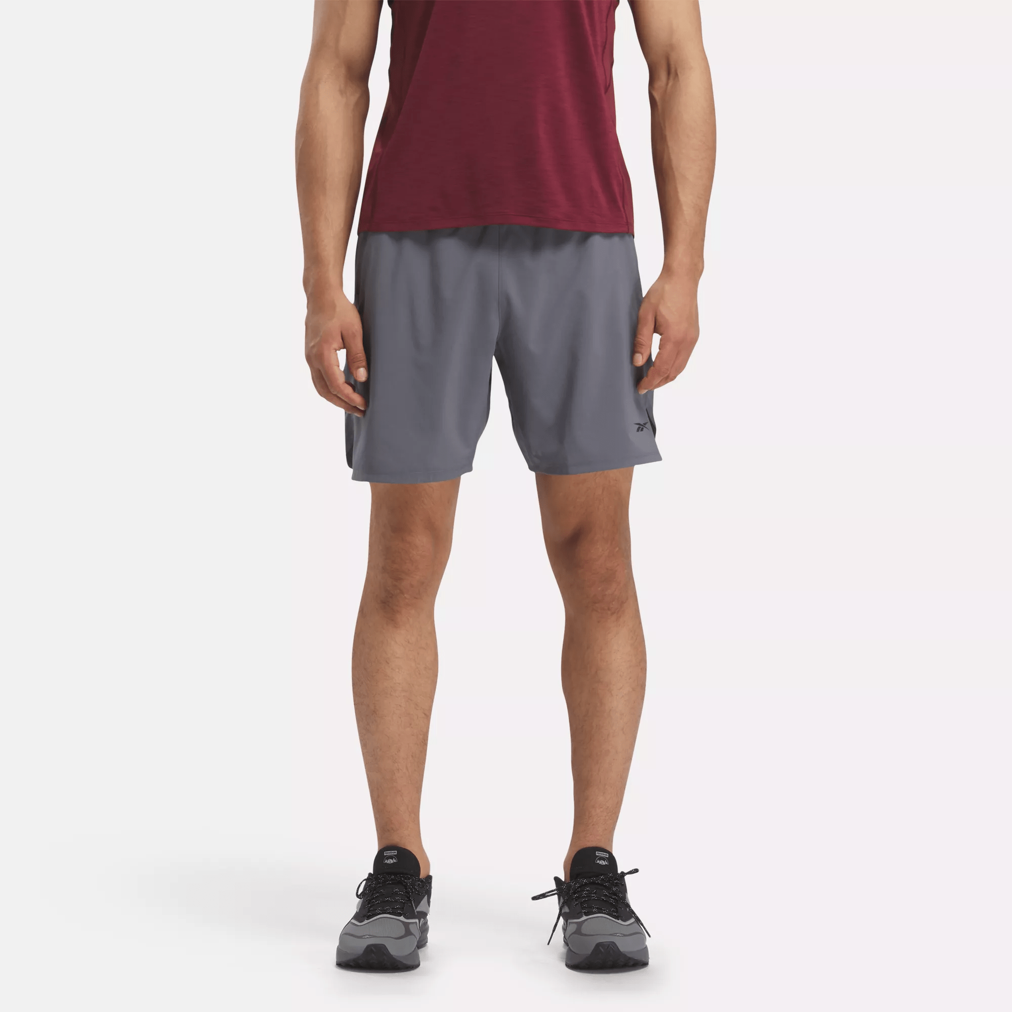 Shop Reebok Men's Speed 3.0 Shorts In Grey
