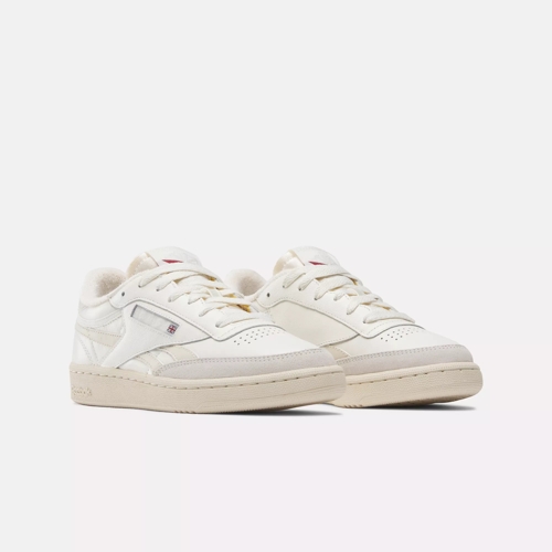 Reebok Club C Revenge Tennis Shoes, Women's Size 9 M, Chalk/Pink MSRP $90