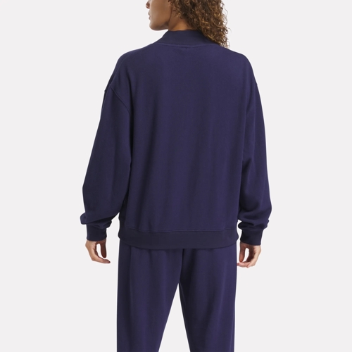Reebok navy blue sweatshirt clearance