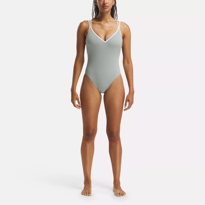 Chlorine Resistant Double Strap One Piece Swimsuit