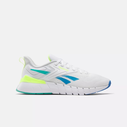 Nano Gym Shoes White Unleashed Green Kinetic Blue Reebok