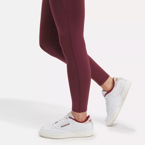 Reebok burgundy leggings new arrivals