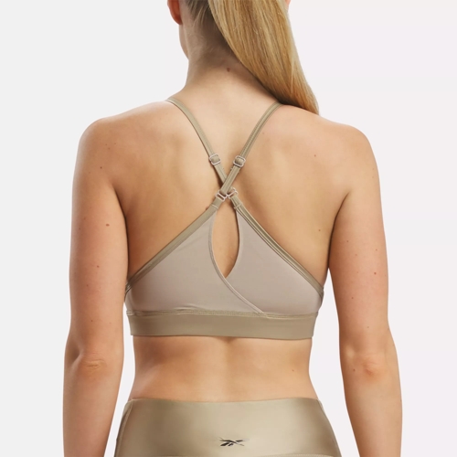 Reebok Lux Modern Safari Print Strappy Sports Bra - Women's