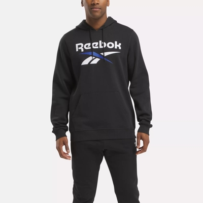 Reebok Identity Fleece Stacked Logo Pullover Hoodie