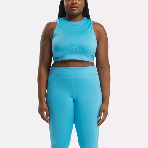 Workout Sets For Women Plus Size Strappy Crop Top High Waisted