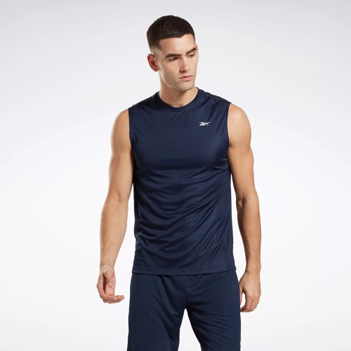 Training Sleeveless Tech T Shirt Vector Navy Reebok