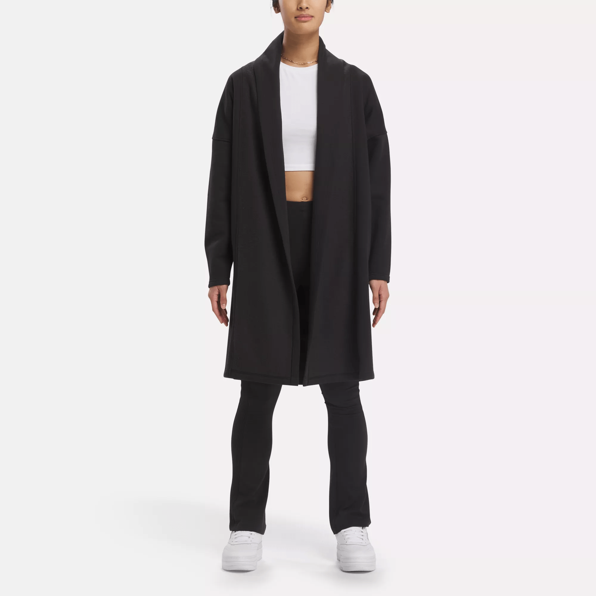 Reebok Classics Fleece Layer Top In Black