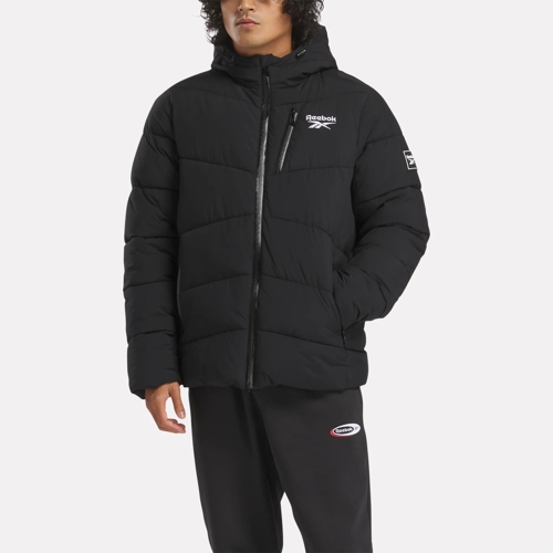 Reebok Men s Stretch Puffer Jacket in Black Size 2XL