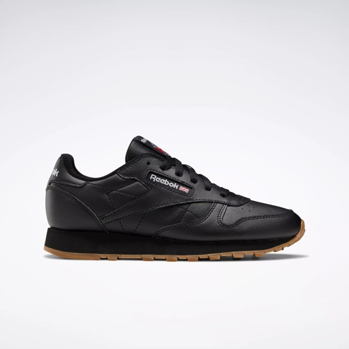 Sammenligne strømper køkken Classic Leather Shoes - Grade School - Core Black / Core Black / Reebok  Rubber Gum-02 | Reebok