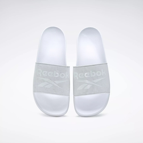 Reebok Women's Fulgere Slides Sandals (White/Skull Grey)
