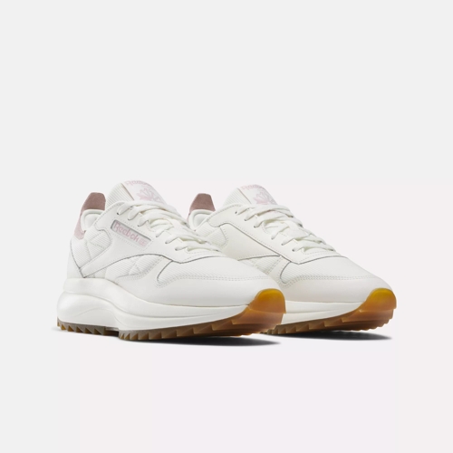 Reebok classic white leather trainers with gum sole on sale