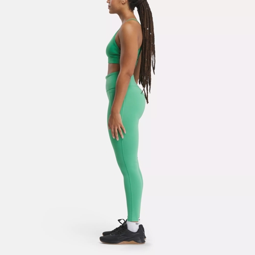 Reebok Lux High Rise Leggings XL Sport Green