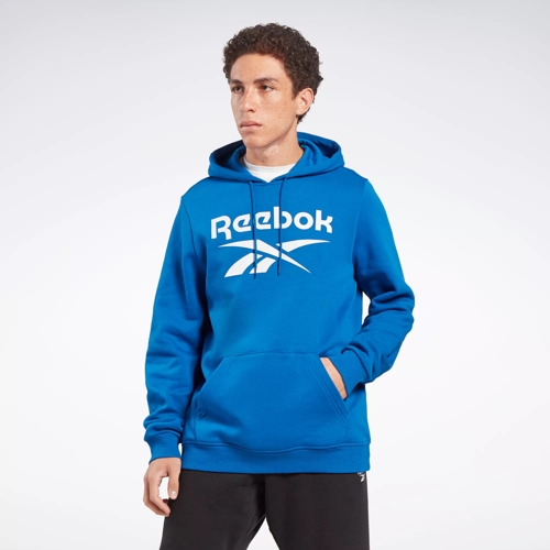 Reebok Identity Stacked Logo Pullover Hoodie - Vector Blue |