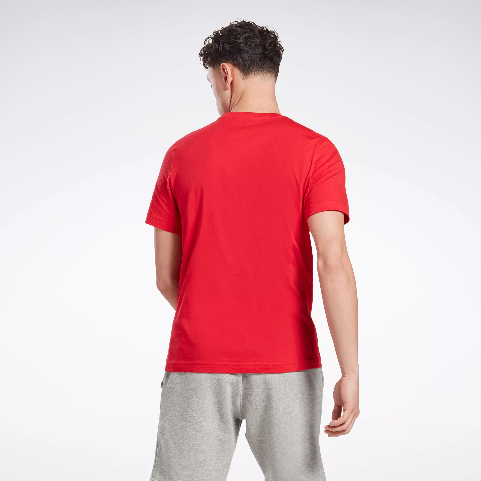 Reebok Men's T-Shirt - Red - L