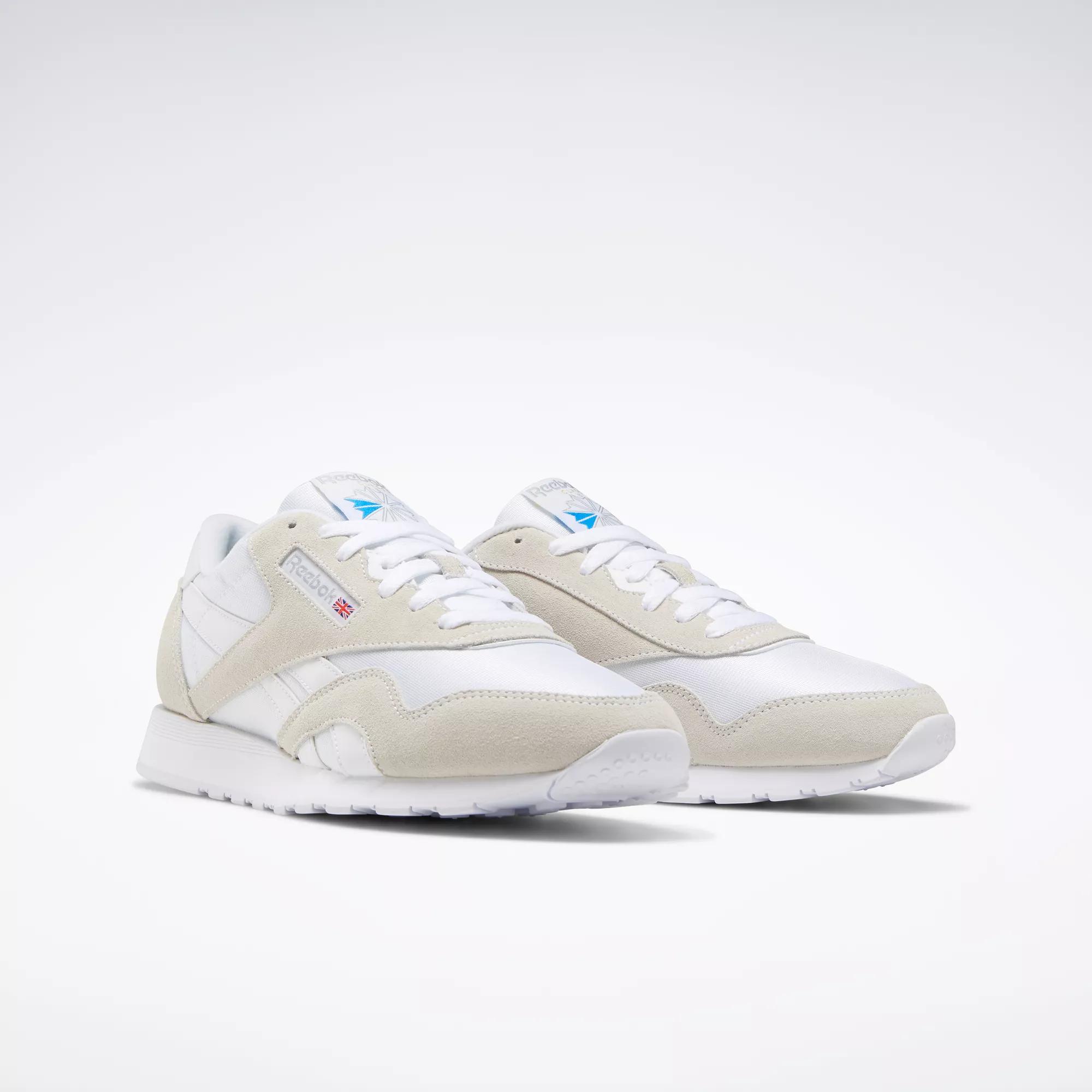 Classic Nylon Men's Shoes - White / White / Light Grey | Reebok