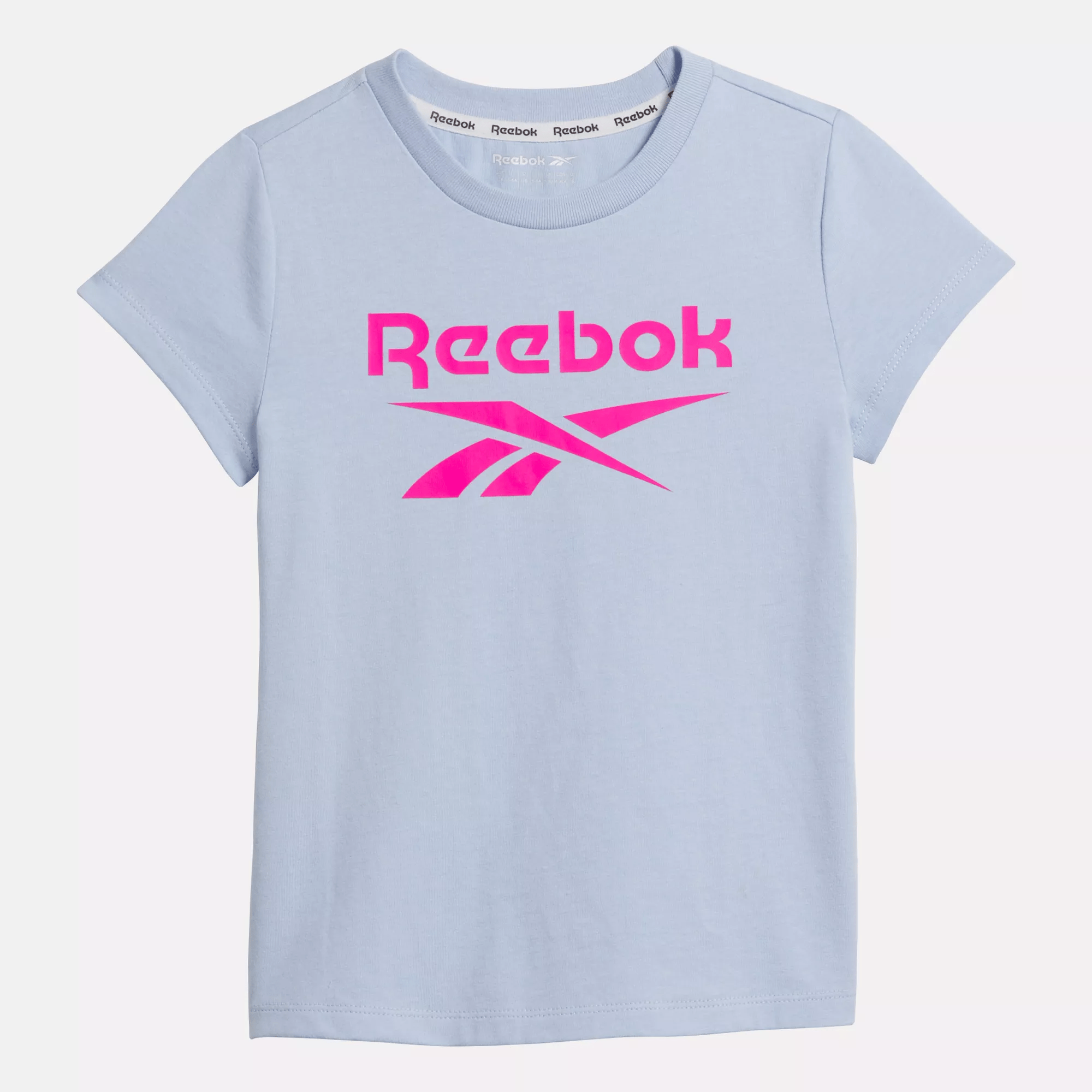 Shop Reebok Unisex  Id Big Logo Tee - Little Kids In Pale Blue