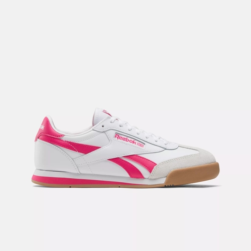 Reebok pink and white shoes on sale