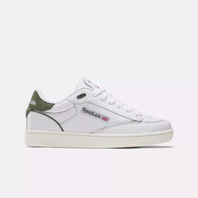 White cheap green reebok