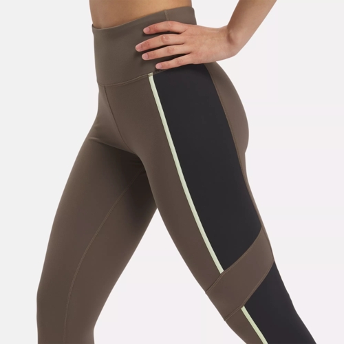 Lux High-Waisted Colorblock Leggings Black – Reebok Australia