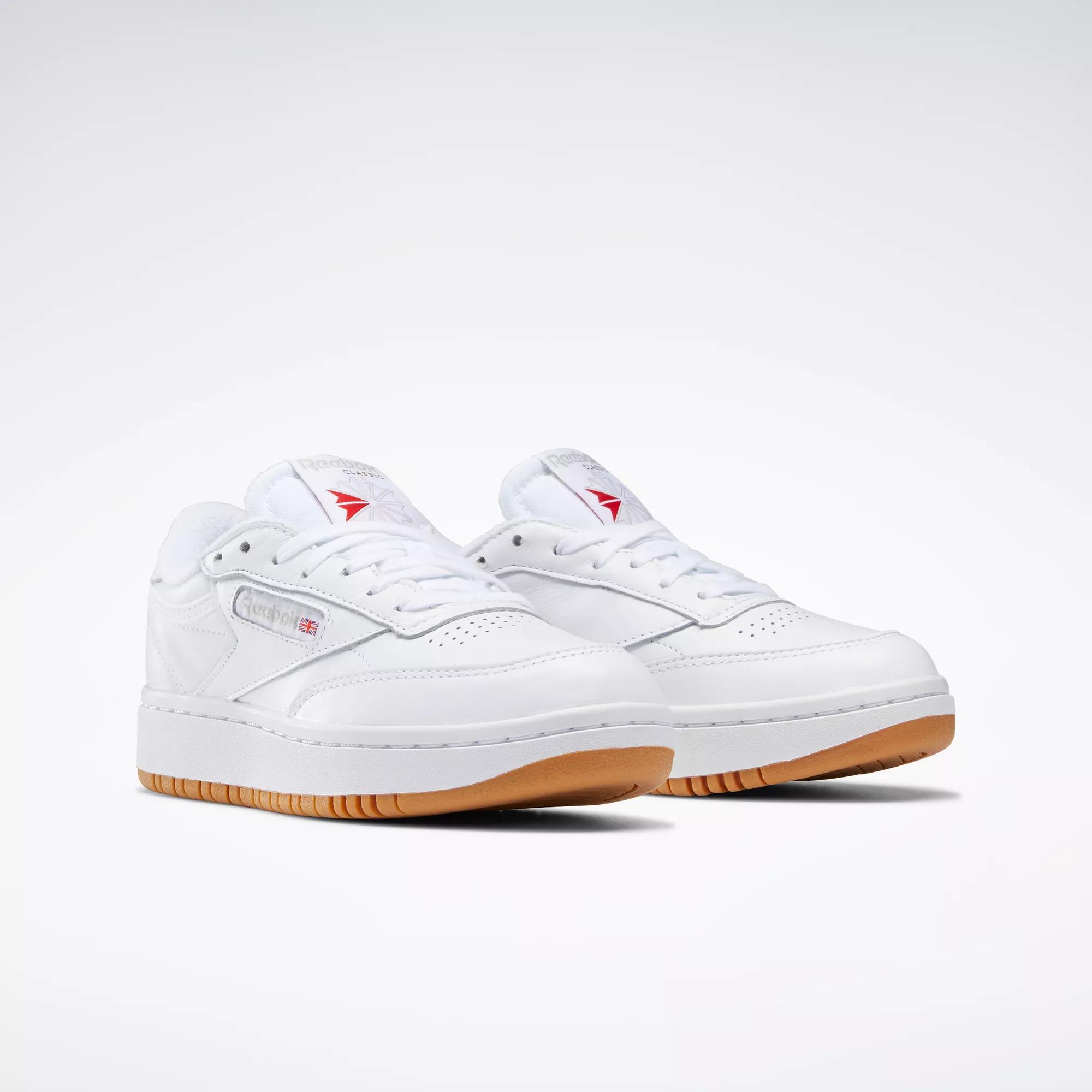 Womens Reebok Club C Extra Athletic Shoe - White / Gum