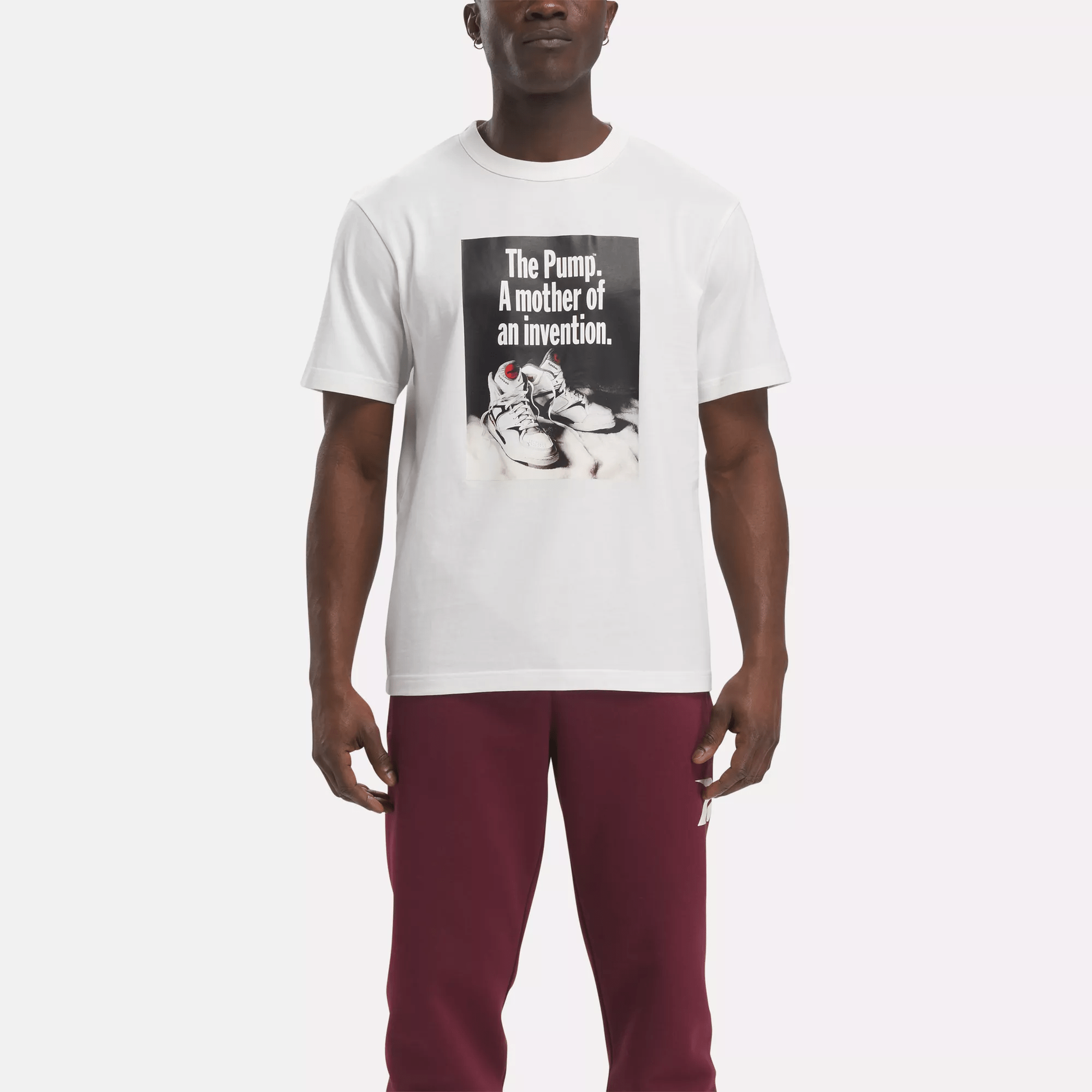 Reebok Basketball Pump Graphic T-shirt In White