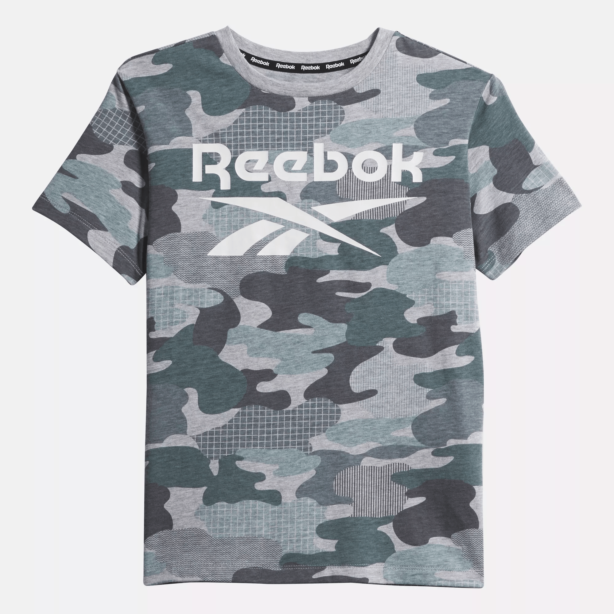 Shop Reebok Kid's  Id Tee - Big Kids In Grey Camo