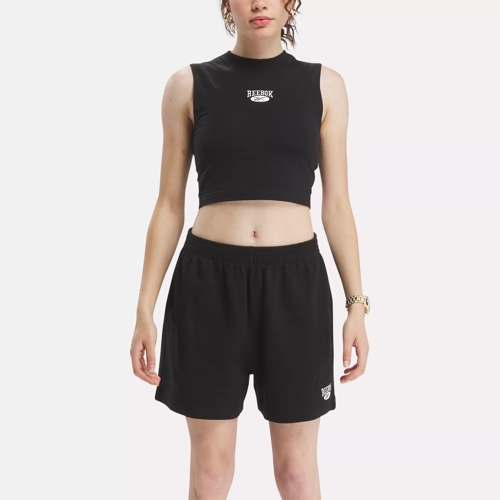 Reebok Classics Cotton Jersey Tank Top (Plus Size) in BLACK