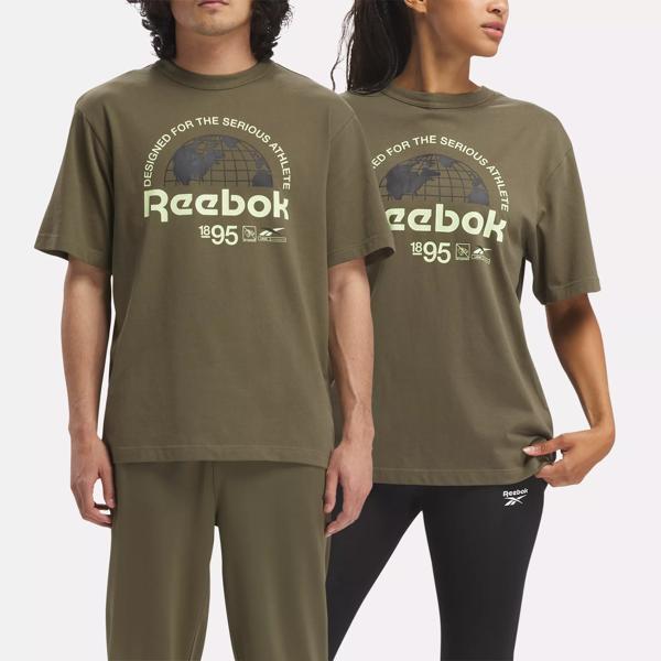 Graphic Series Reebok Globe T-Shirt - Army Green