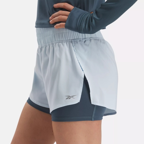 Reebok Apparel Women Running Two-in-One Shorts BURORA