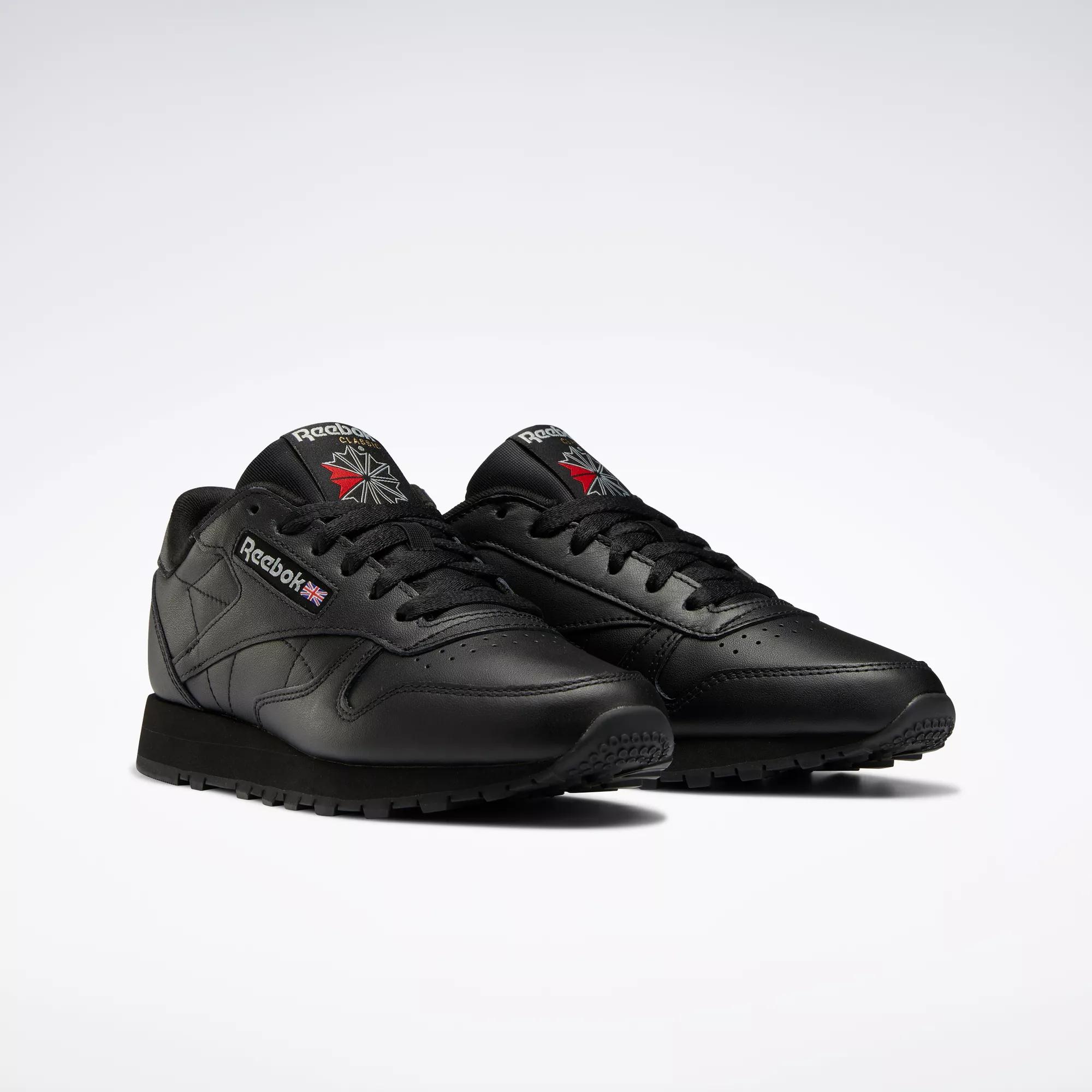 optioneel nationale vlag Precies Classic Leather Shoes - Core Black / Core Black / Pure Grey 5 | Reebok