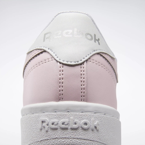 Reebok White & Pink Club C 85 Shoes - White/Pink Size 10